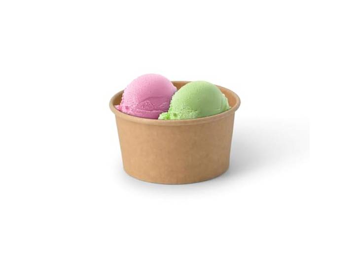 BIOZOYG 1000x Eisbecher Pappe 150 ml braun - Einwegbecher plastikfrei und biologisch abbaubar - Dessertschale To-go-Becher