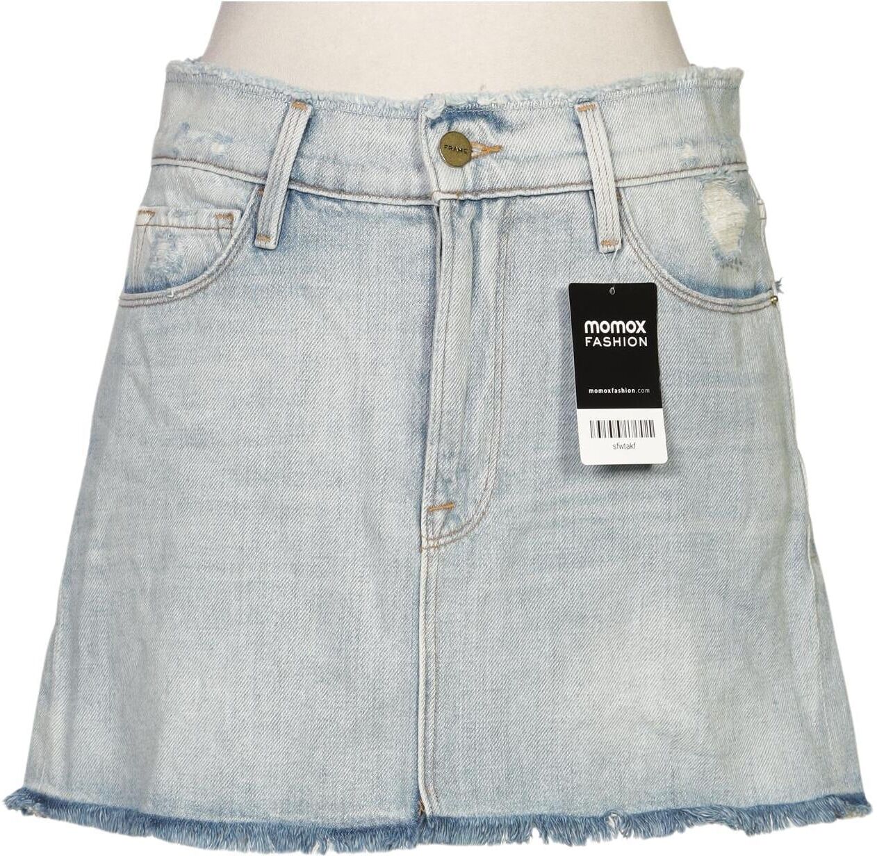 Frame Denim Damen Rock, Hellblau, Gr. W25, Baumwolle - Second Hand