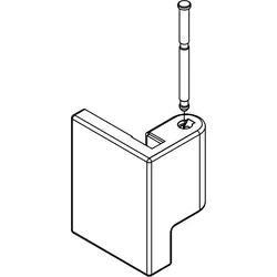 HSK Ersatzteile Scharnierhälfte oben links, Chrom, E88311-OL-41 E88311-OL-41