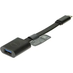 Dell USB-Adapter USB-C (M) bis USB Typ A (W), Notebook Ersatzteile, Schwarz