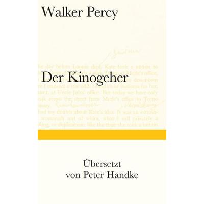 Der Kinogeher, Gebundene Ausgabe von Walker Percy, Suhrkamp, 978-3-518-22494-6