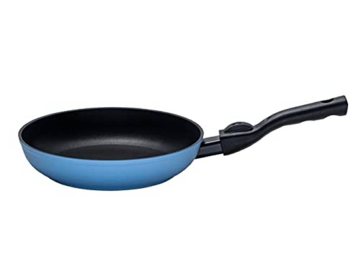 Kelomat, 3522-328, Bratpfanne, BLUE CLICK, 24 cm Durchmesser, rund, ThermoStabilboden, abnehmbarer Griff, Qualitäts-Antihaft-Versiegelung, LBH 44x24.8x8cm, 1,03kg
