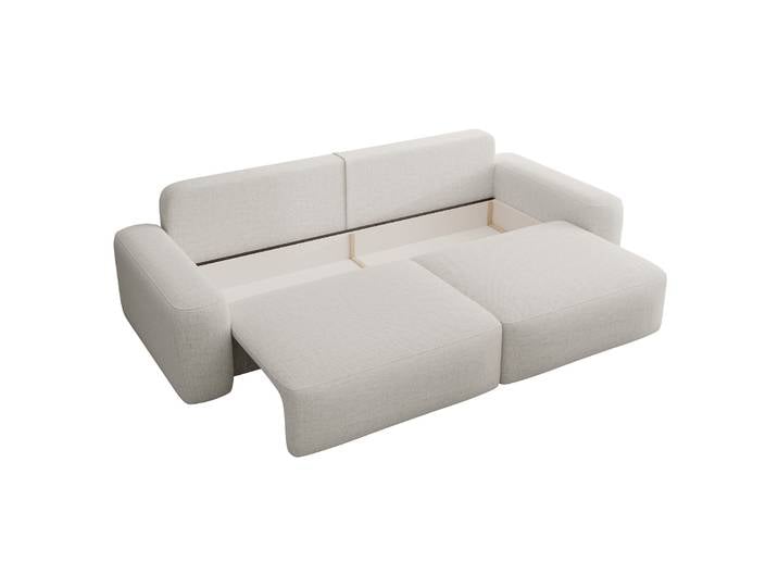 Dreisitziges ausklappbares Sofa Carnos, cremefarben, hydrophober