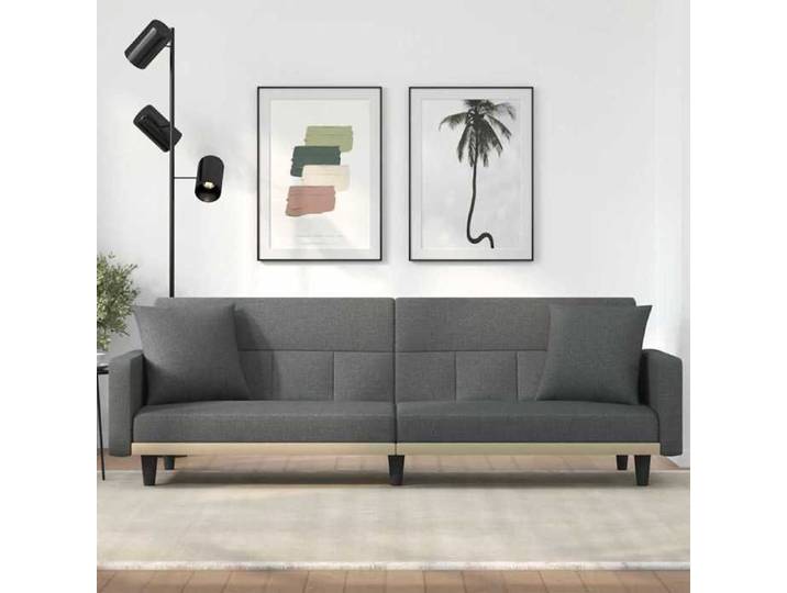 Canapé-lit - - Banquette convertible - Tissu - Gris foncé - 220x89x70 cm 621lku89y