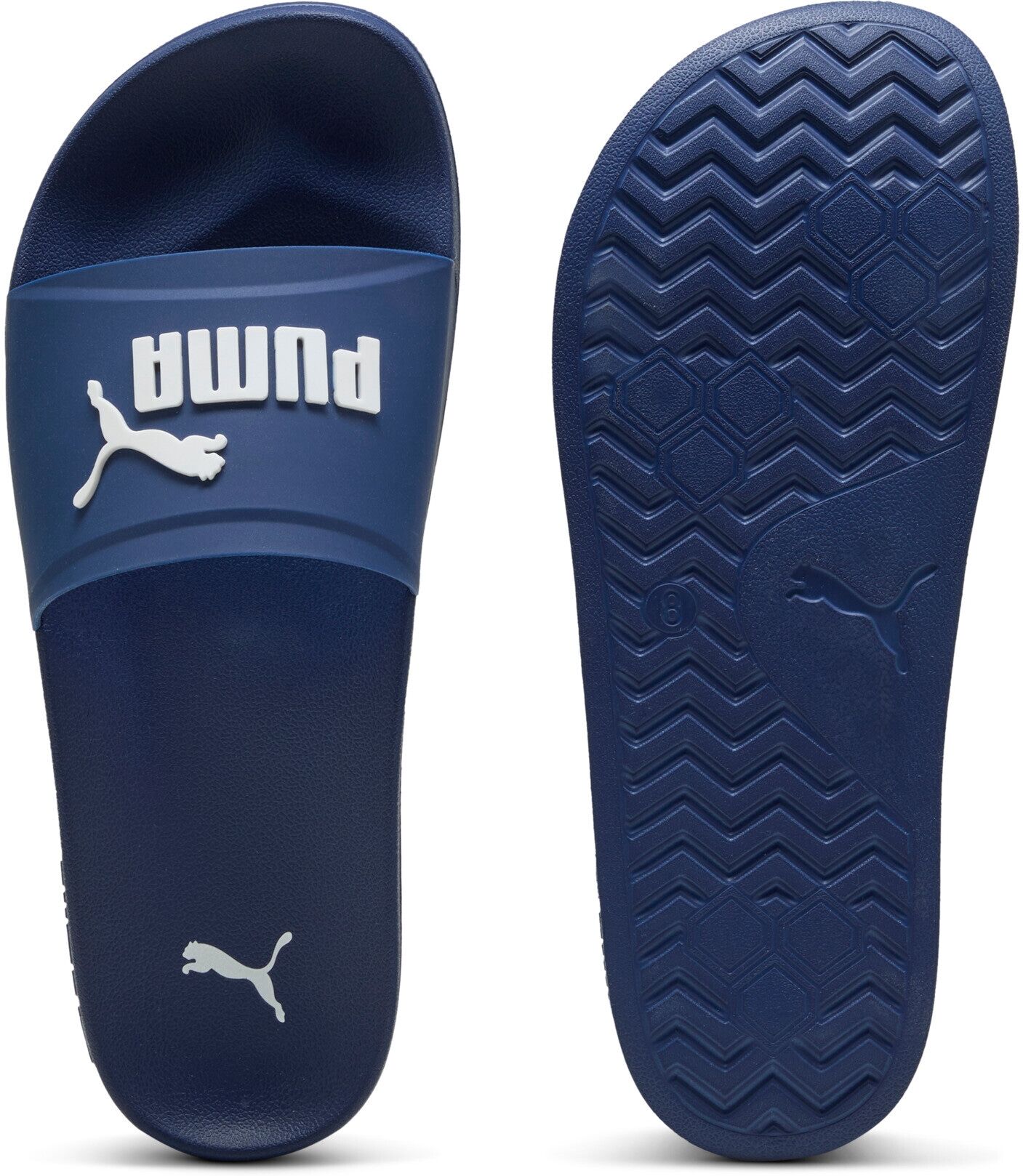 Badesandale PUMA "LEADCAT 20 FLEX", Damen, Gr. 40,5, blau (blau jewel, puma weiß), Synthetik, unifarben, Schuhe Badesandale, für entspannte Momente am Wasser, sportlicher Stil, ohne Verschluss blau jewel, puma weiß 40,5