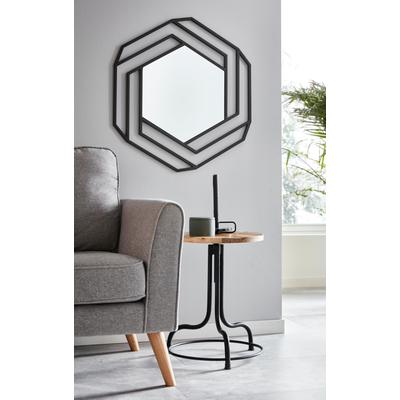 Dekospiegel OTTO HOME "Zandvoort", schwarz, B:64,5cm H:70,5cm T:2cm, Metall, Spiegel, Wandspiegel