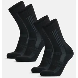 PREMIUM WANDER CREW SOCKEN - 2-Pack - Schwarz/Grau - 48-51