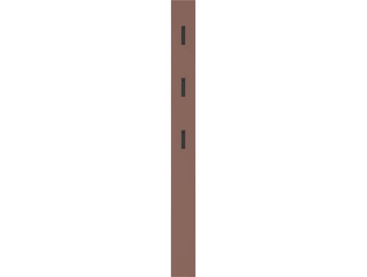 Garderobenpaneel GERMANIA Ameca , braun (toffee), B:15cm H:170cm T:3cm, Holzwerkstoff, Metall, Garderobenpaneele, Garderobenpaneel, 15x 70x3 cm, für schmale Flure, ausklappb. Haken, Made in Germany