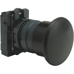 Schneider Electric XB5AC21 Pilzdrucktaster, Harmony XB5, Kunststoff, schwarz, unbeschriftet, 22mm, tastend, 1S