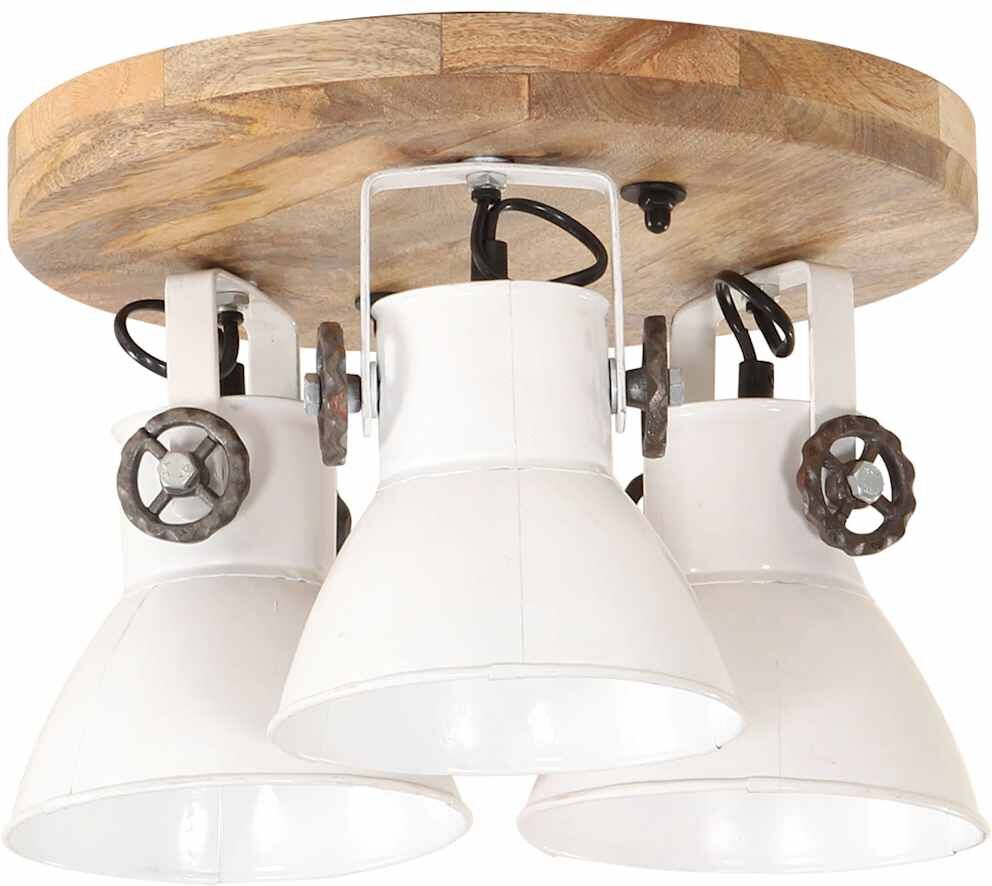 vidaXL Plafonnier industriel 25 W Blanc 42x27 cm E27