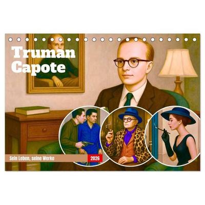 Truman Capote (Tischkalender 2026 DIN A5 quer), CALVENDO Monatskalender