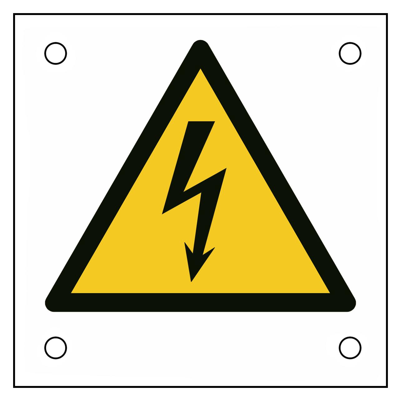 Brady ISO-Sicherheitsschild - Warnung vor elektrischer Spannung (W/W012/NT/ALU05-50X50-1)
