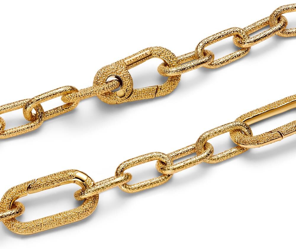 Pandora Damenarmband ME mit aufklappbaren Gliedern, IP Gold gold
