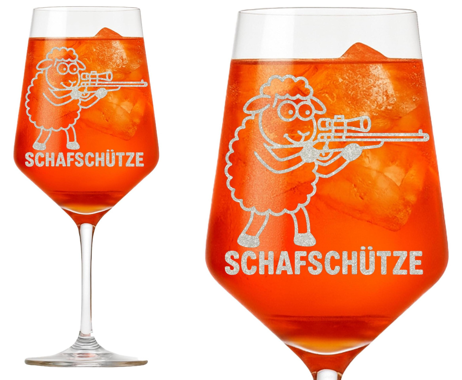 Dripio Gegraveerd wijnglas met afbeelding van een schaap, een schild en een sterrenbeeld, 350 ml