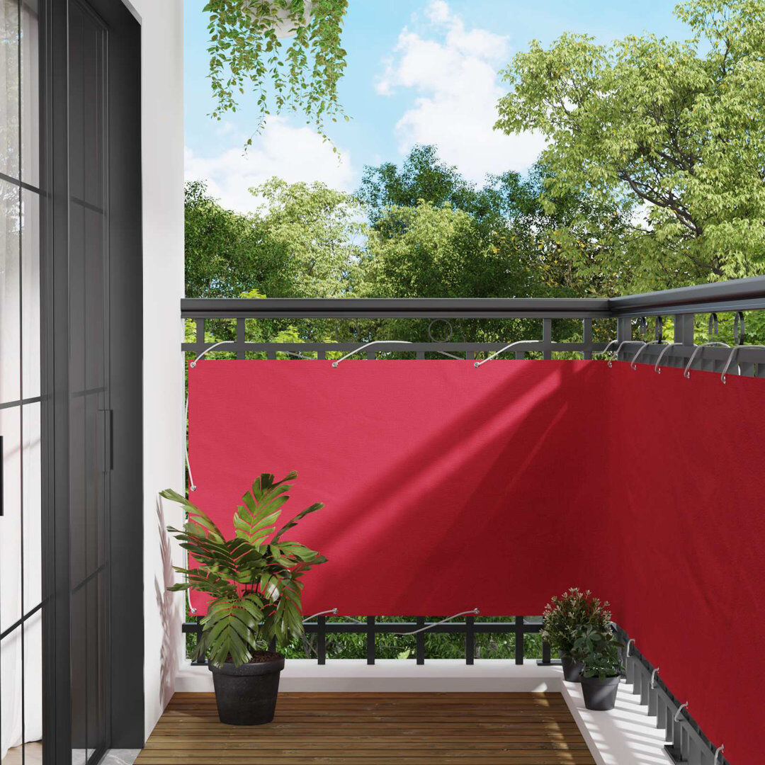 Vidaxl Balcony Screen Outdoor Privacy Screen Fence Patio Screen Oxford Fabric Burgundy 90cm H x 1000cm W
