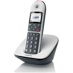 Motorola CD5001 White - Grosse Tasten - Hörgerätekompatibel, Telefon, Weiss, Grau
