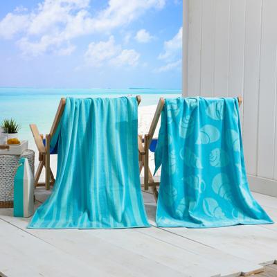 Linery & Co. 100% Cotton Jacquard 2 Pack Summer Beach Towels.