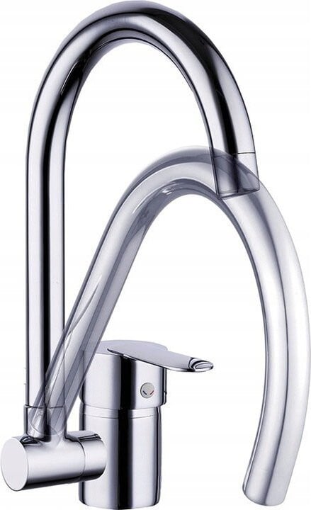 Laveo Design kraan voor spoelbak met draaibare U-vormige uitloop en pull-out spout, chroom