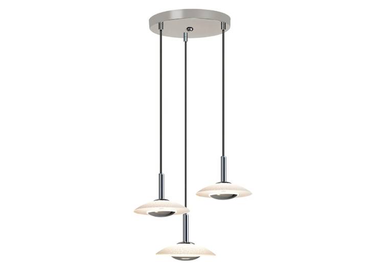 Suspension en fer gris 25x16x138cm led
