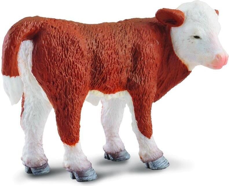 Collecta 88236 Hereford-kalf speelgoed wilde dieren, staand, 7 cm