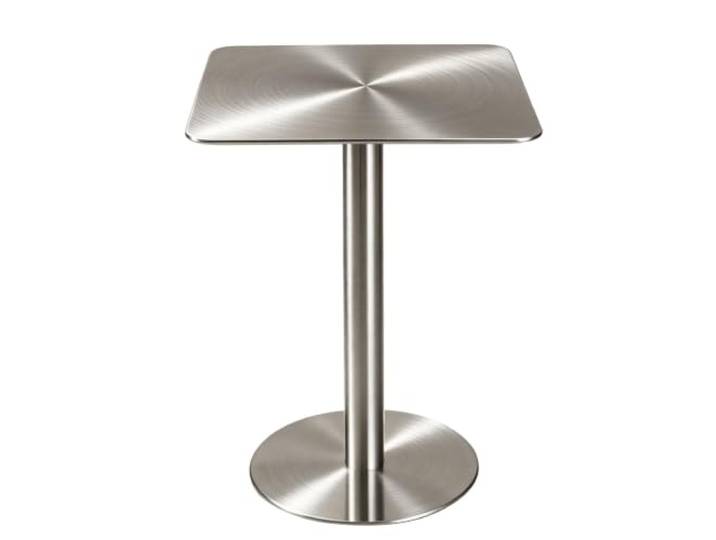 Bistro-Pub-Tisch, quadratischer Cocktailtisch in Barhöhe, Edelstahl Küchen-Esstisch für Zuhause, Küche, Party, Getränk, Restaurant, Hochzeit, Café, Büro(Square,80x80x105cm)