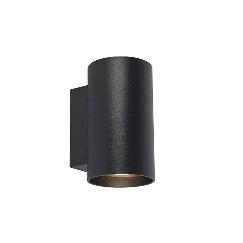 Qazqa Smart design wandlamp zwart met 2 Wifi GU10 LED lampen