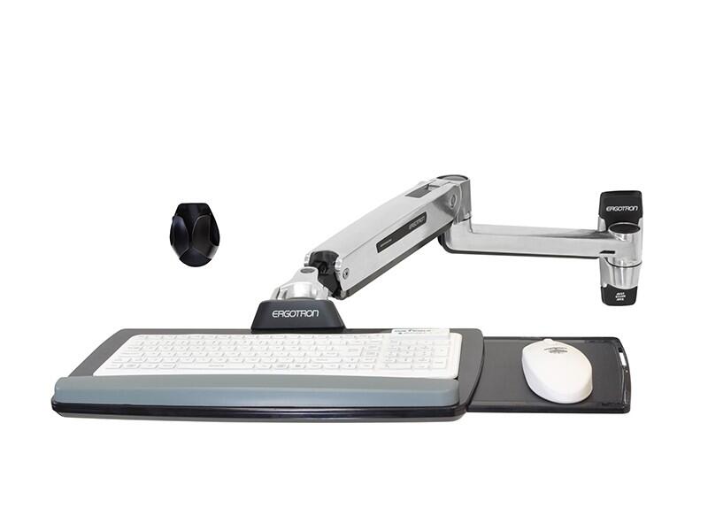Ergotron LX Steh-Sitz-Tastaturarm Wandmontage poliertes Aluminium 45-354-026