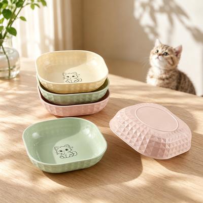 Market Central Whisker Friendly Cat Bowls Set Shallow Anti Tip Feeding Dishes Whisker Friendly Cat Bowls Set Shallow Anti Tip Feeding Dishes