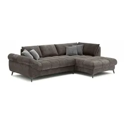 SOMETA Ecksofa Atlanta Stoff Grau Charcoal