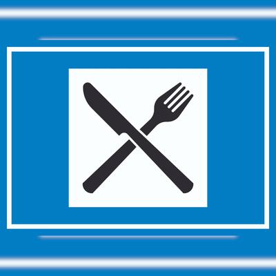 HB-Druck Autobahngasthaus Symbol Schild A2 (420x594mm)