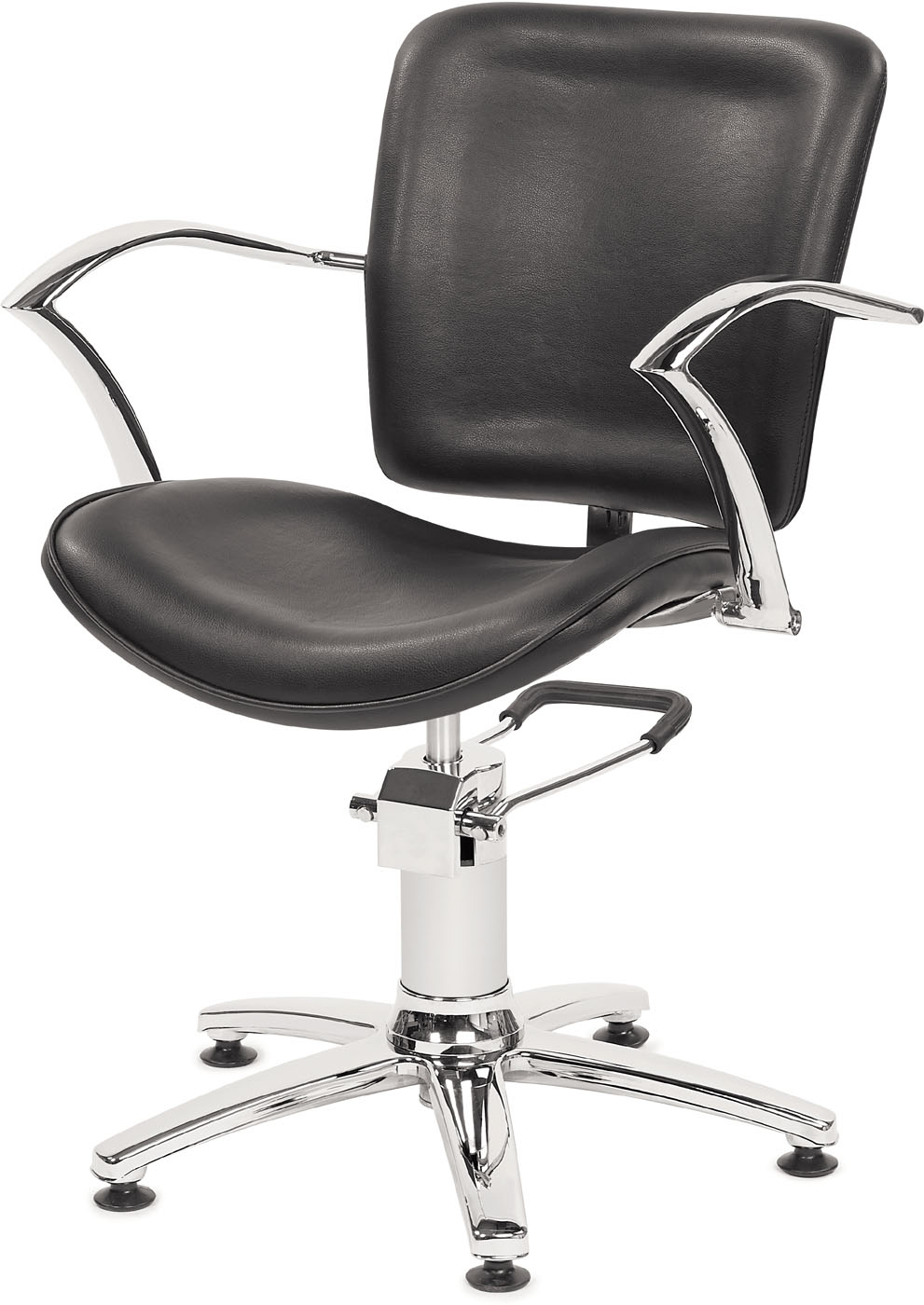 Original Best Buy George V Friseurstuhl Schwarz mit 5-Stern-Basis SN-0190103