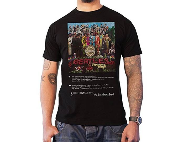 T-Shirt # S Black Unisex # Sgt Pepper 8 Track