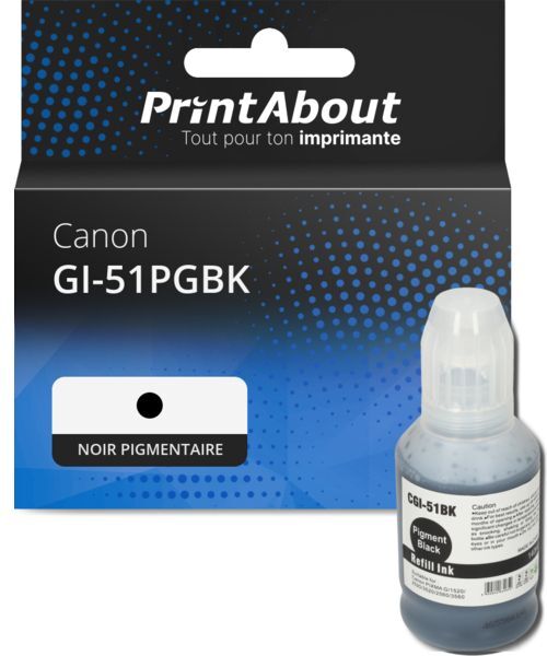 PrintAbout Cartouche compatible Canon GI-51PGBK - Noir pigmentaire Noir pigmentaire