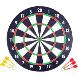 Longfield Darts Longfield Papier-Dartscheibe mit 6 Darts, Stärke 1 cm