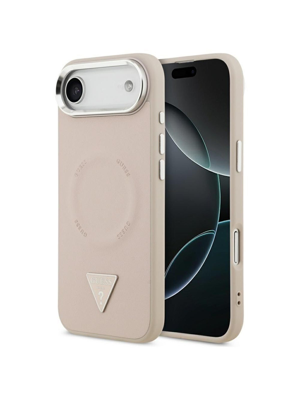 GUESS Triangle Logo MagSafe Case for iPhone Air - Pink