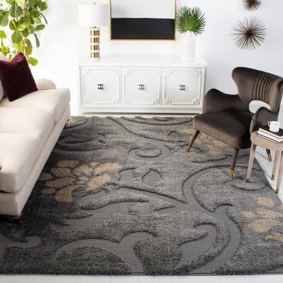 SAFAVIEH Florida Shag Nanny Floral Scroll 1.2-inch Thick Rug