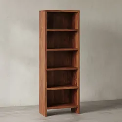 KADIMA DESIGN CD-Regal NAKO: Massivholz, 90 cm Höhe, für 100 CDs, Sheesham/Akazie, pflegeleicht