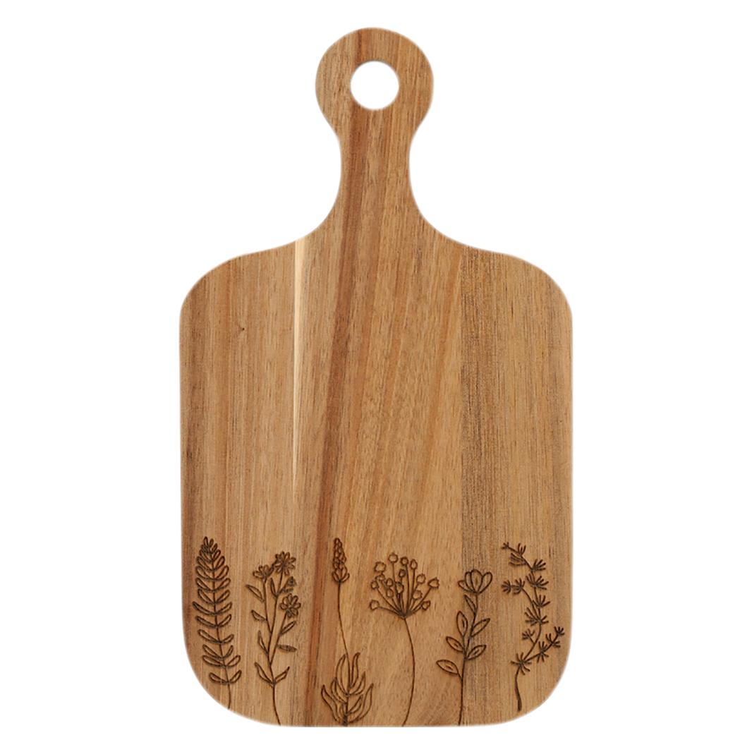 Zeller Present Servier- und Schneidbrett Wildflowers Akazie 30x17 cm (25508)