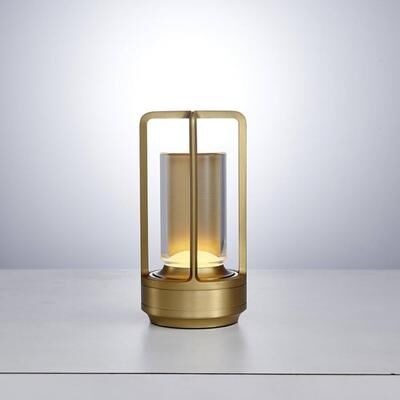 Inspire Essentials Crystal Touch LED Table Lamp Rechargeable Ambient Light For Home, Dining & Camping gold