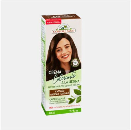 CORPORE SANO CREME COLORANTE DE HENNA CASTANHO 80ml
