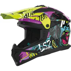 LS2 Fast II MX708 Gorilla Crosshelm purple-neongelb - 3XL (65/66)