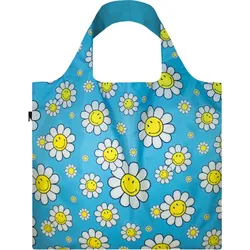 LOQI Artist Smiley Flowers S Tasche, blau, recycelt