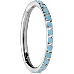 Titan Segmentring Clicker EINGEFASSTE SYNTHETISCHE TÜRKISE