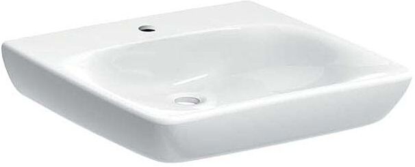 Geberit Renova Comfort Waschtisch 258557000 55x55cm, weiss, ohne Überlauf, unterfahrbar
