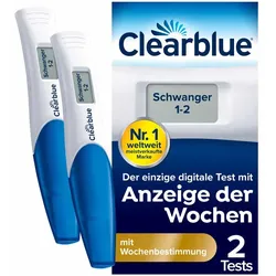 Clearblue Schwangerschaftstest Digital mit Worten &  Wochenbestimmung 2er 2 St Test