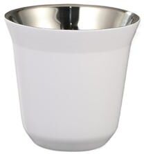 Cozy Casa Charm Insulated Stainless Steel Coffee Cup Small Espresso Tumbler white
