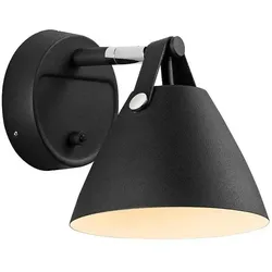 design for the people by Nordlux Wandleuchte STRAP 15, GU10, schwarz NORD-84291003