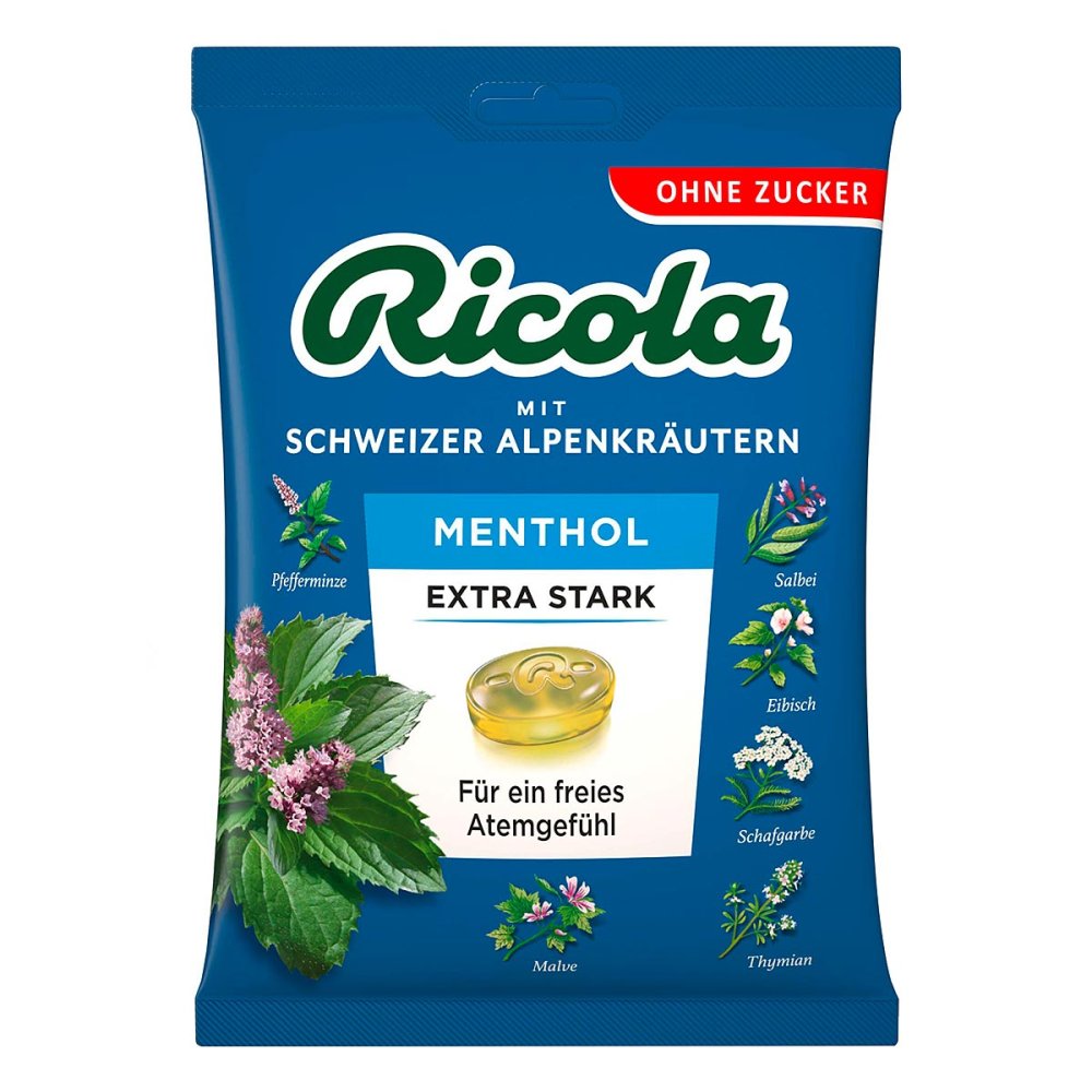 MARVECS GmbH Ricola ohne Zucker Beutel Menthol Extra Stark Bonbons 18043524