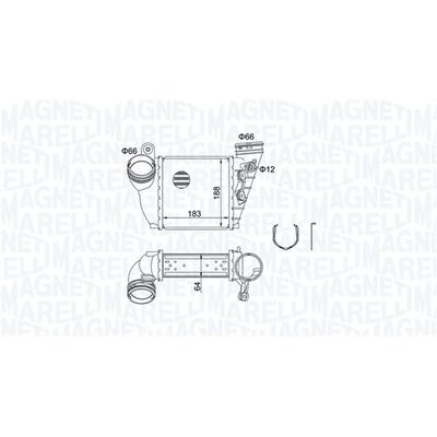 MAGNETI MARELLI Ladeluftkühler 351319204870 für VAG