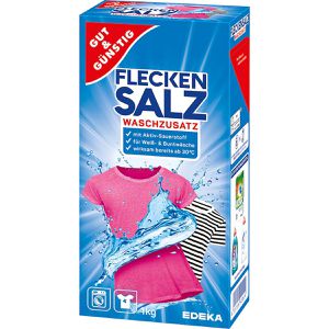 Gut&Günstig Fleckenentferner Fleckensalz, Pulver, gegen alle Flecken, für alle Textilien, Aktiv-Sauerstoff, 1 kg